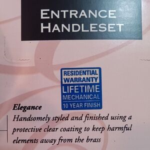 SCHLAGE 4 piece Right Side Entrance Handleset